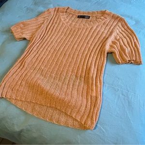 Open Back Knit T-Shirt